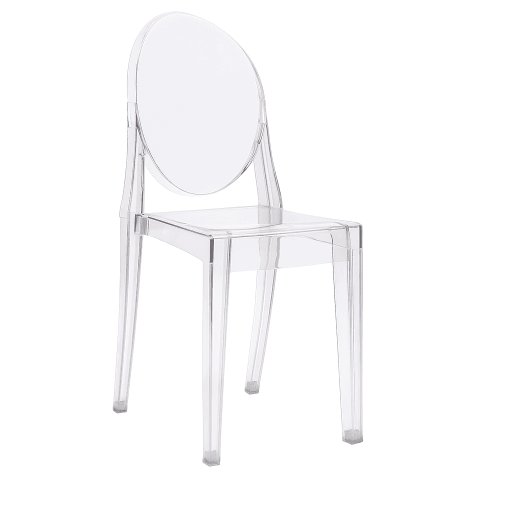 Krzesło transparentne typu ghost (styl Victoria) – sztaplowane, event/konferencja